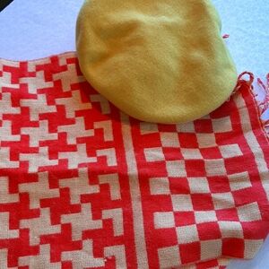 Newsboy wool cap and scarf